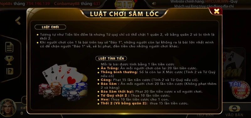 Game bài Sâm HitClub